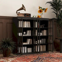 Buffet Armoire de Rangement Étagère Bibliothèque Meuble de Présentation Élégant