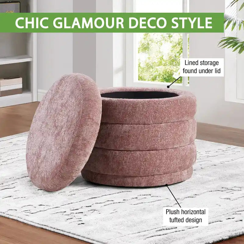 Ottoman de rangement Cecil