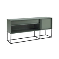 Meuble TV DH BASIC Modern 152 cm avec 16 couleurs de LED, un tiroir et des pieds en métal par Denhour