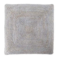 Le pouf/coussin de sol en jute texturé Faxon de Curated Nomad