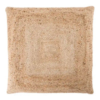 Le pouf/coussin de sol en jute texturé Faxon de Curated Nomad