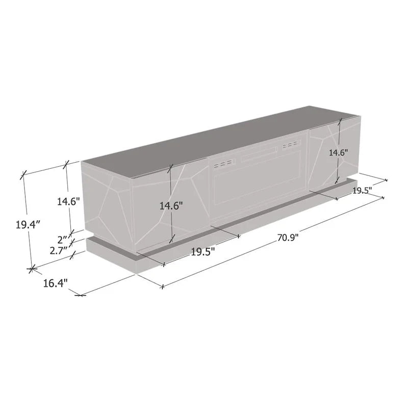 Meuble TV cheminée électrique Shu WH-EF 71