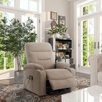 Clihome Fauteuil inclinable de massage électrique doux rembourré avec porte-gobelet