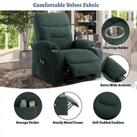 Clihome Fauteuil inclinable de massage électrique doux rembourré avec porte-gobelet
