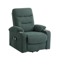 Clihome Fauteuil inclinable de massage électrique doux rembourré avec porte-gobelet