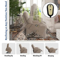 Clihome Fauteuil inclinable de massage électrique doux rembourré avec porte-gobelet
