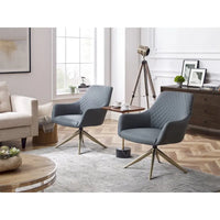 Fauteuil pivotant Art Leon en similicuir
