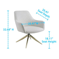 Fauteuil pivotant Art Leon en similicuir