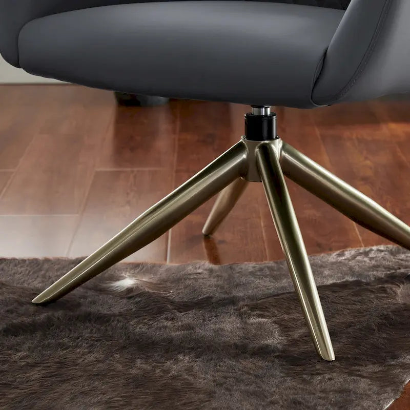 Fauteuil pivotant Art Leon en similicuir