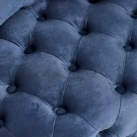 Fauteuil pivotant en velours pour salon avec capitonnage, 3 coussins et roulettes mobiles