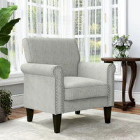 Fauteuil à accoudoirs roulés Herve Copper Grove