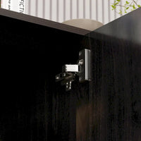Meuble buffet avec 3 tiroirs et 2 portes, expresso/blanc