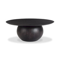 Table basse ronde moderne en bois d'acacia massif Aurelle Home