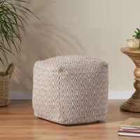 Poufs en coton faits à la main Boven par Christopher Knight Home