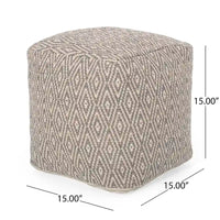 Poufs en coton faits à la main Boven par Christopher Knight Home