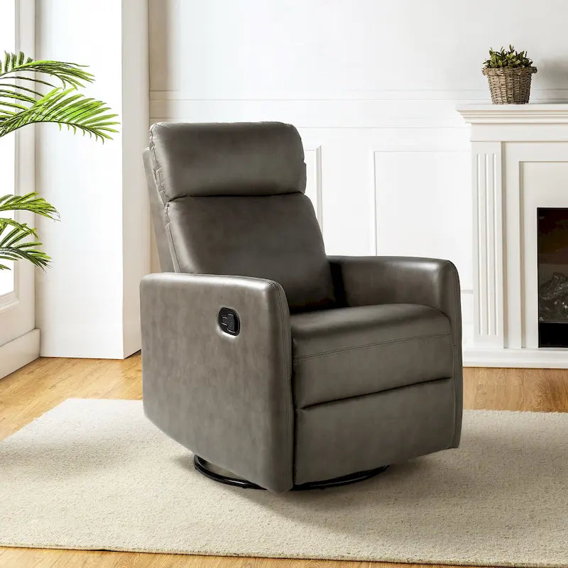 Lyle Fauteuil inclinable pivotant manuel avec base métallique