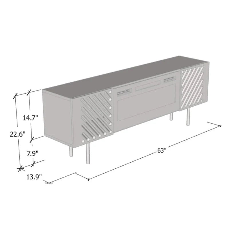 Meuble TV cheminée électrique Laser WH-EF 63
