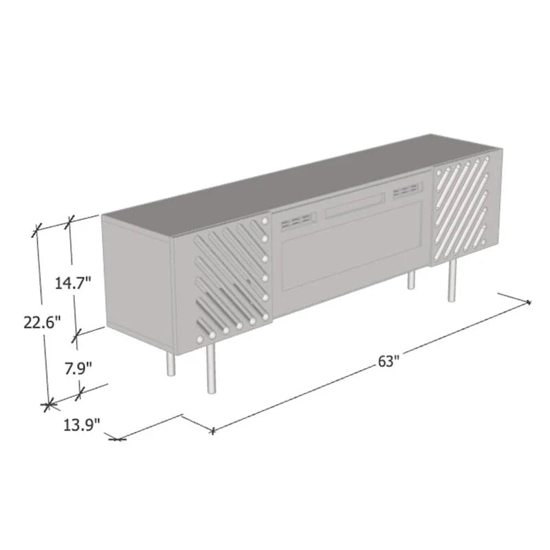 Meuble TV cheminée électrique Laser WH-EF 63