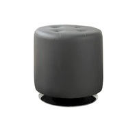Pouf rond en similicuir