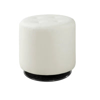 Pouf rond en similicuir