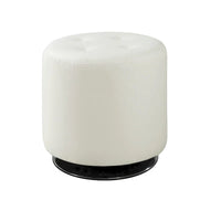 Pouf rond en similicuir