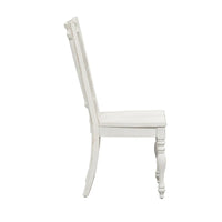 Chaise d'appoint à dossier à barreaux Magnolia Manor blanc antique écorce vieillie (lot de 2)