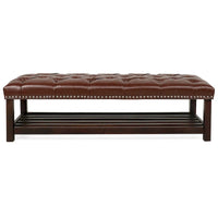 Banc rembourré à base en bois pour chambre et entrée