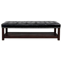 Banc rembourré à base en bois pour chambre et entrée