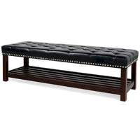 Banc rembourré à base en bois pour chambre et entrée