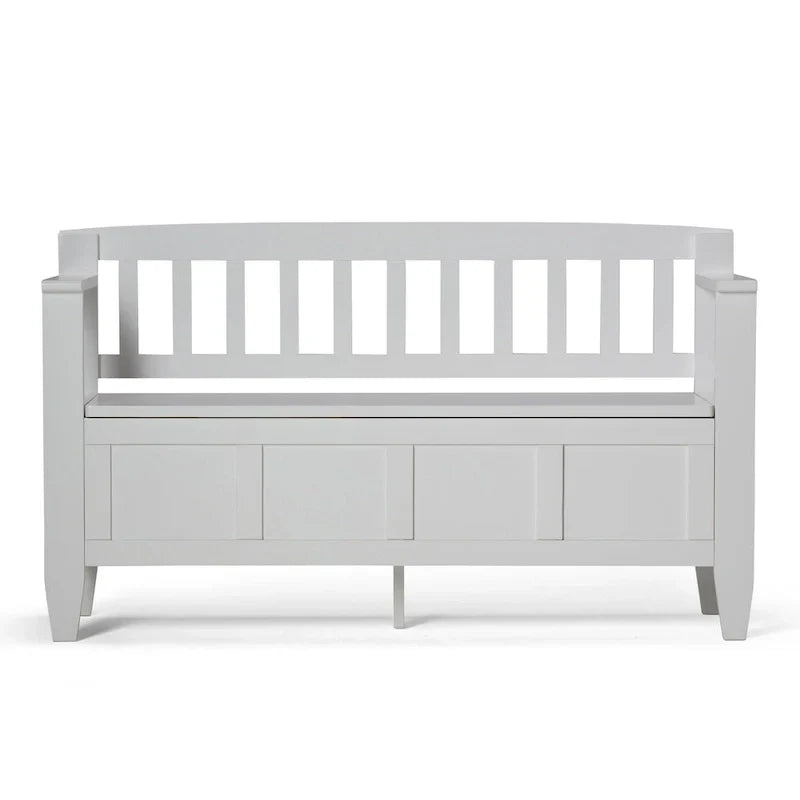 WYNDENHALL Riverside Banc de rangement contemporain en bois massif pour entrée de 122 cm de large - 51 cm de large