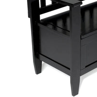 WYNDENHALL Riverside Banc de rangement contemporain en bois massif pour entrée de 122 cm de large - 51 cm de large