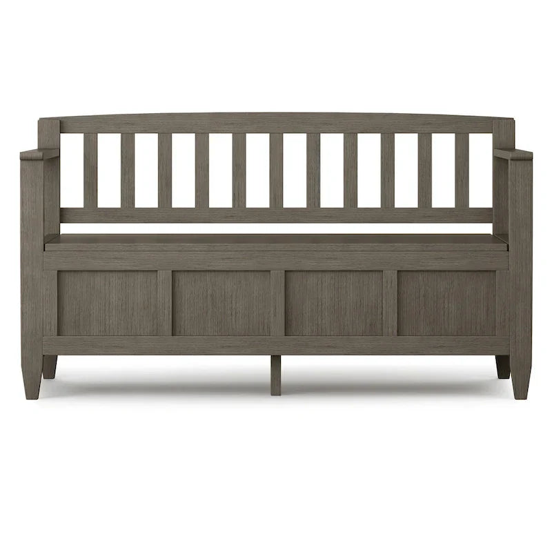 WYNDENHALL Riverside banc de rangement d'entrée contemporain en BOIS MASSIF 48 pouces de large - 20 pouces de large