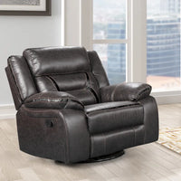 Roundhill Furniture Elkton - Fauteuil inclinable manuel, châtaignier foncé