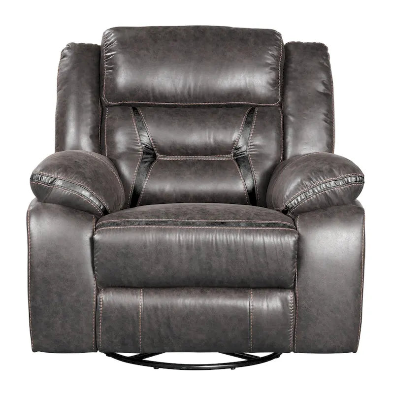 Roundhill Furniture Elkton - Fauteuil inclinable manuel, châtaignier foncé