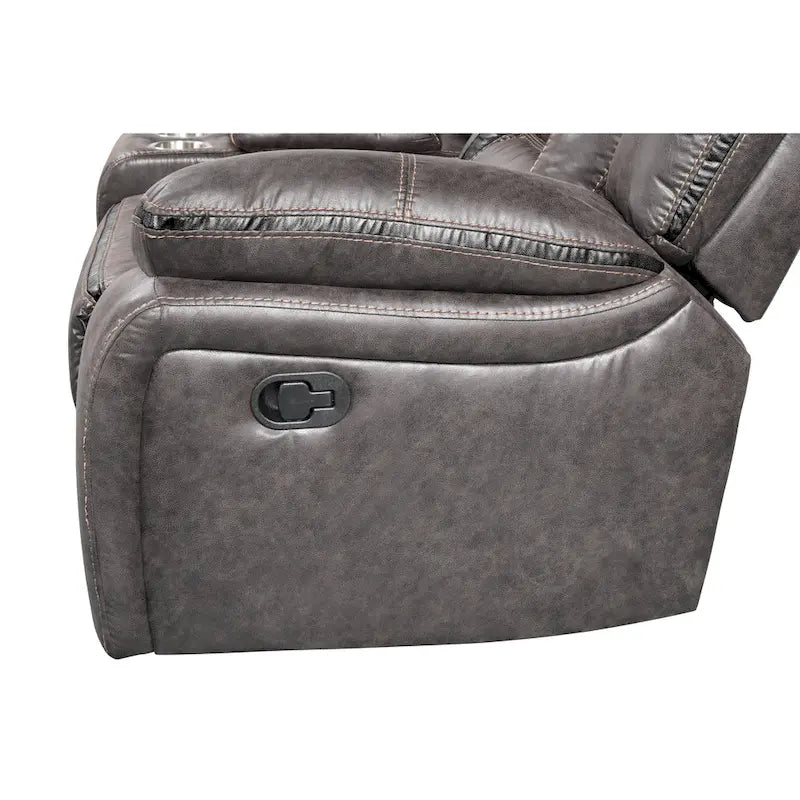 Roundhill Furniture Elkton - Fauteuil inclinable manuel, châtaignier foncé