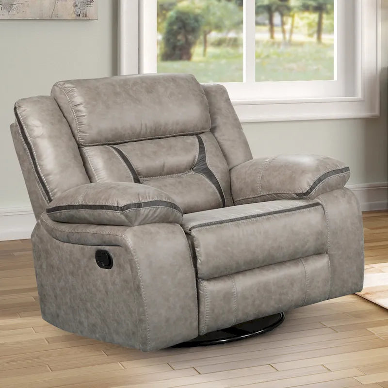 Roundhill Furniture Elkton - Fauteuil inclinable manuel, châtaignier foncé