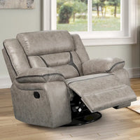Roundhill Furniture Elkton - Fauteuil inclinable manuel, châtaignier foncé