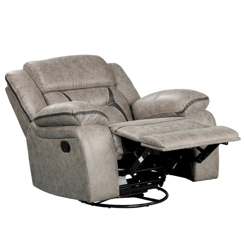 Roundhill Furniture Elkton - Fauteuil inclinable manuel, châtaignier foncé
