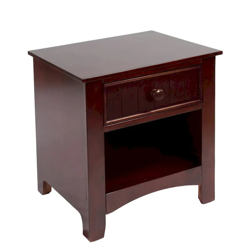 Table de chevet à 1 tiroir en bois de transition espresso Ettrick par Copper Grove