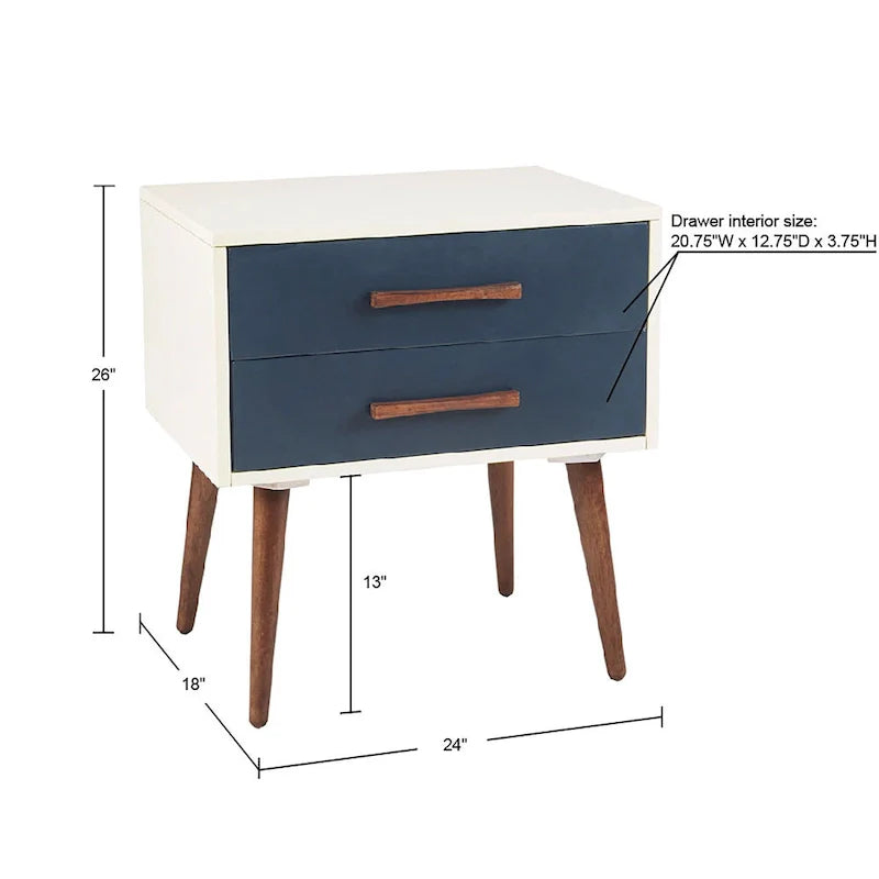 Table de chevet avec rangement Jeremy INK+IVY