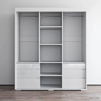 Monaco - Armoire-penderie moderne 3 portes de 71 pouces avec miroir