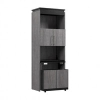 Armoire de rangement haute Orion 30 po de large avec portes et bureau rabattable par Bestar