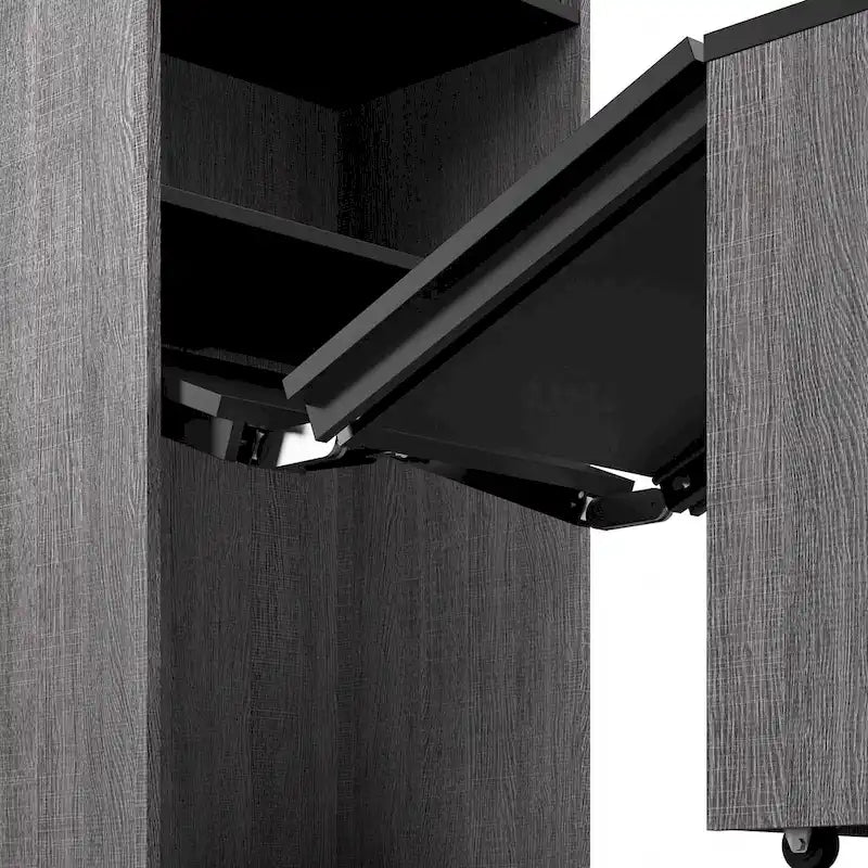 Armoire de rangement haute Orion 30 po de large avec portes et bureau rabattable par Bestar