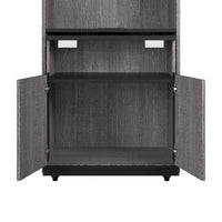 Armoire de rangement haute Orion 30 po de large avec portes et bureau rabattable par Bestar