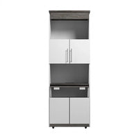 Armoire de rangement haute Orion 30 po de large avec portes et bureau rabattable par Bestar