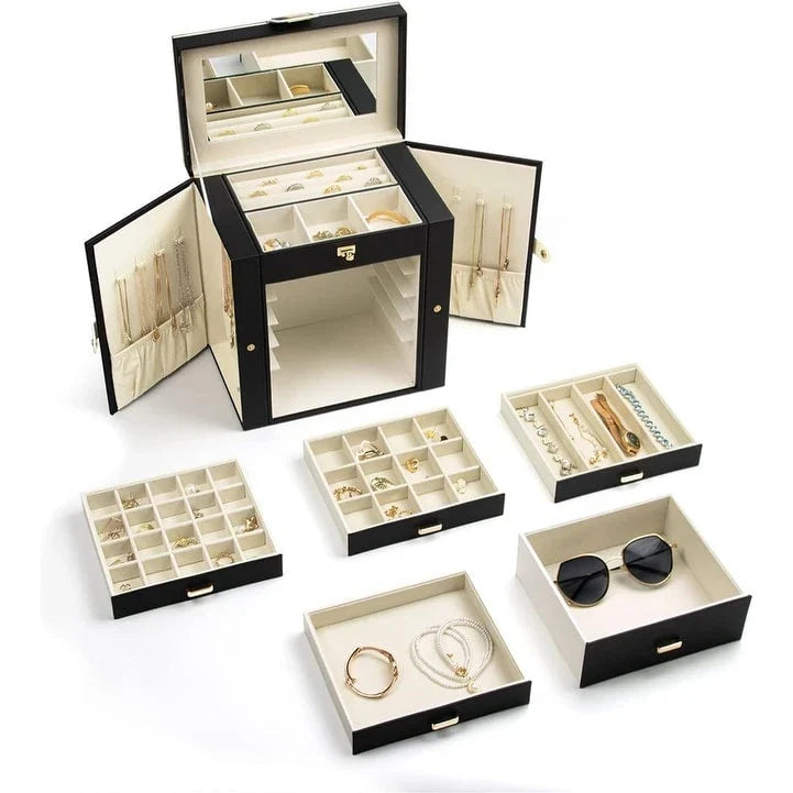 Boîte à bijoux pour femme - 6.8P x 10.6L x 11.4H