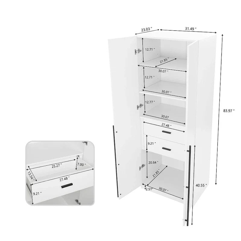 Garde-robe penderie autoportante Manhattan Comfort Lee Modern 1.0
