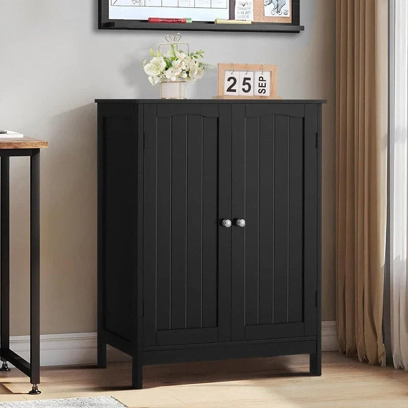 Meuble de salle de bain, meuble de rangement avec 2 portes et 2 étagères - 11,7 P x 23,4 L x 31,2 H