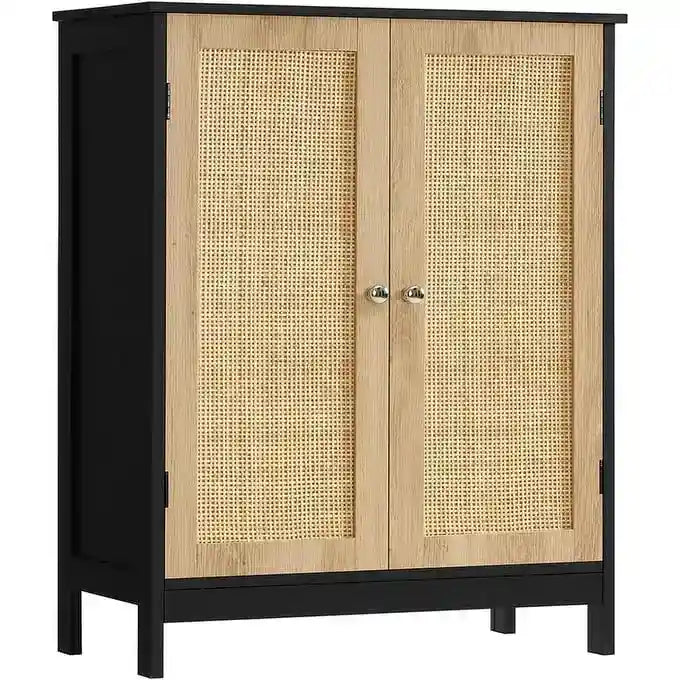 Meuble de salle de bain, meuble de rangement avec 2 portes et 2 étagères - 11,7 P x 23,4 L x 31,2 H
