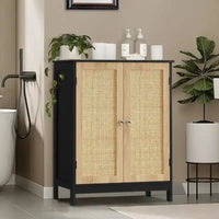 Meuble de salle de bain, meuble de rangement avec 2 portes et 2 étagères - 11,7 P x 23,4 L x 31,2 H